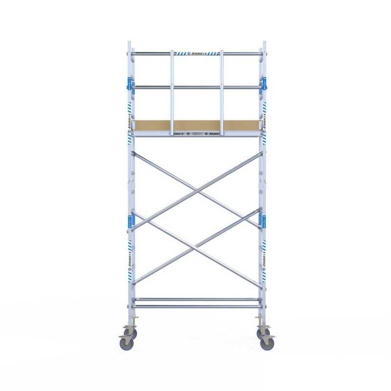 Torre Móvil Económica Alumexx 5,2m Altura de Trabajo, Estrecha 75x190