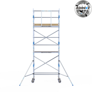 Torre Móvil Económica Alumexx 6,2m Altura de Trabajo, Estrecha 75x190