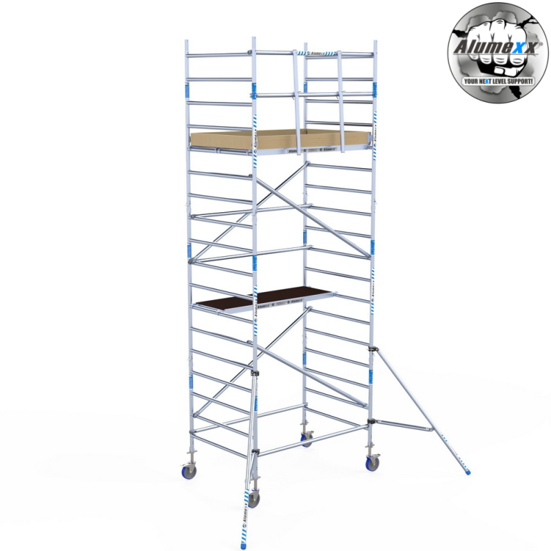 Torre Móvil Económica Alumexx 6,2m Altura de Trabajo, Ancha 135x190