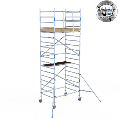 Torre Móvil Económica Alumexx 6,2m Altura de Trabajo, Ancha 135x190
