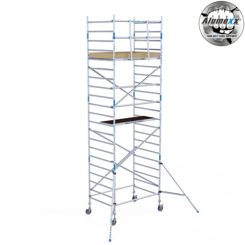 Torre Móvil Económica Alumexx 7,2m Altura de Trabajo, Ancha 135x190