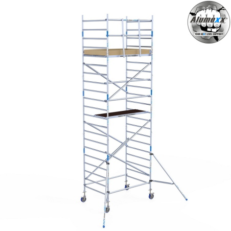 Torre Móvil Económica Alumexx 7,2m Altura de Trabajo, Ancha 135x190