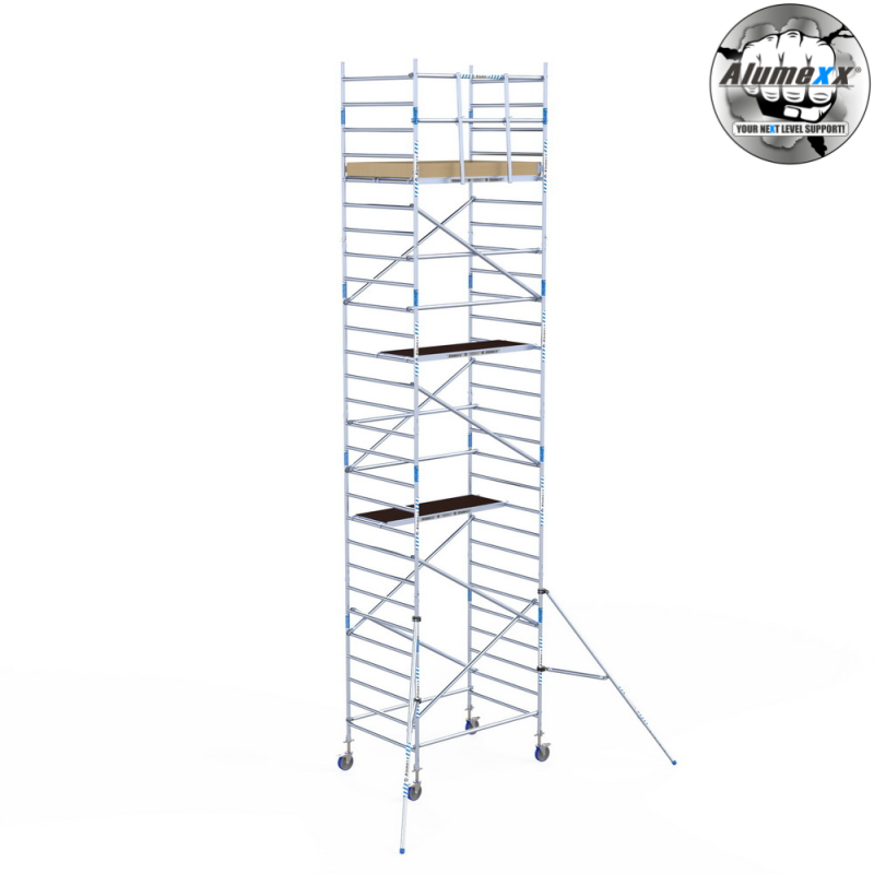 Torre Móvil Económica Alumexx 9,2m Altura de Trabajo, Ancha 135x190