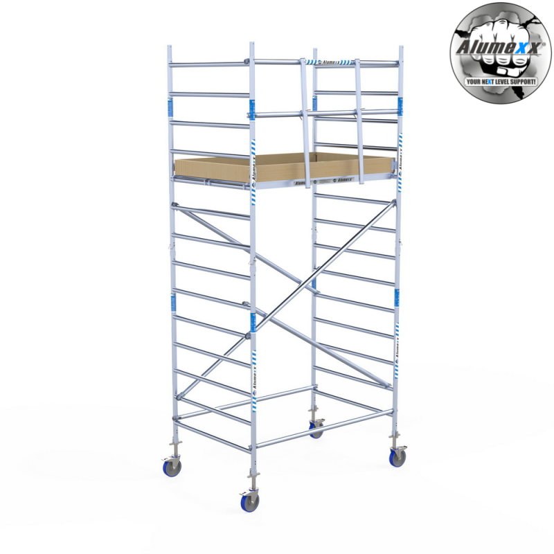 Torre Móvil Económica Alumexx 5,2m Altura de Trabajo, Ancha 135x250