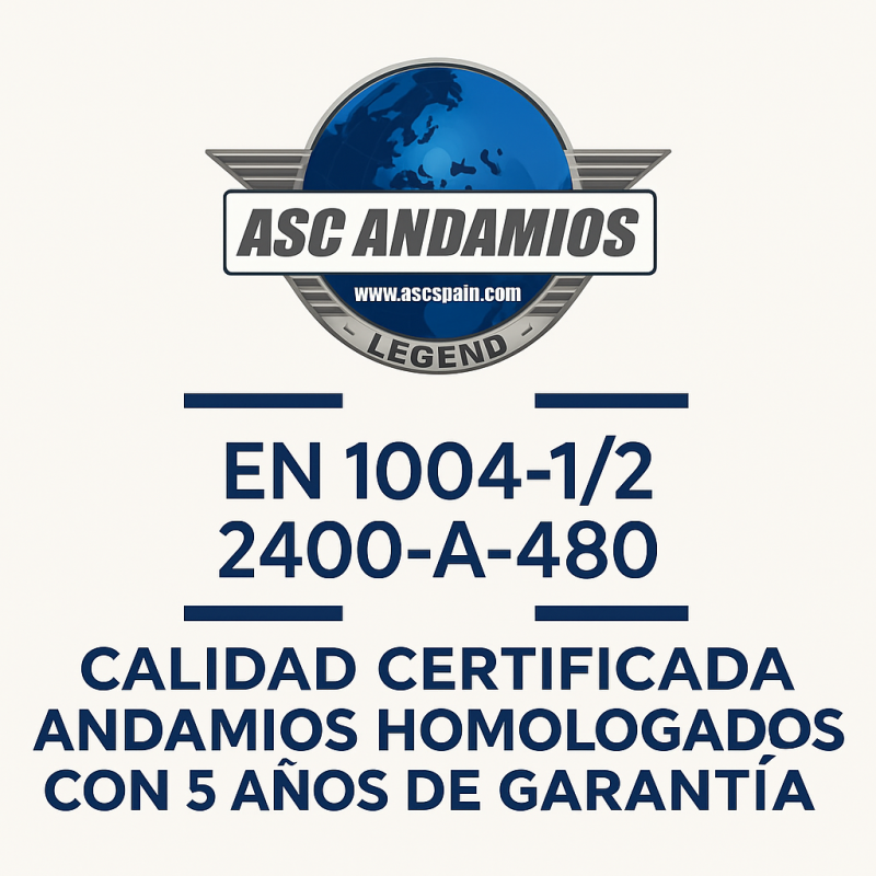 Torre Móvil Máxima Seguridad Barandilla AGS Pro 75X190m Altura 4,30