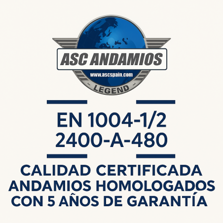 Torre Andamio Móvil 75x250cm Altura Trabajo 14,30m