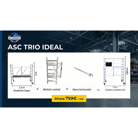 Andamio ASC 3,85 m de Altura De Trabajo (trio ideal)