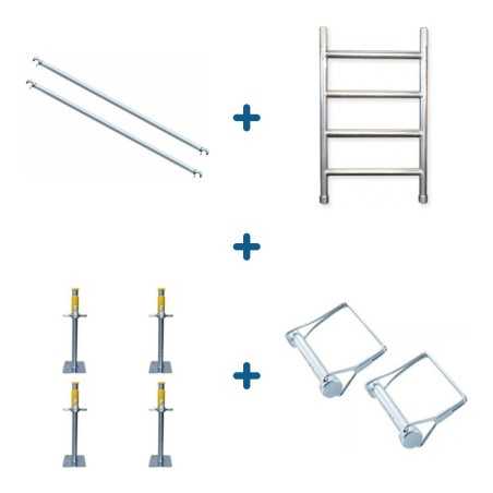 Kit L salvaescaleras andamio 75x190 · desnivel 80-120 cm | ASC
