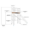 Andamio de Aluminio 4 Metros Plegable Modelo C - ASC Spain