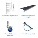 Andamio Plegable Profesional Altura 3m Sin Trampilla