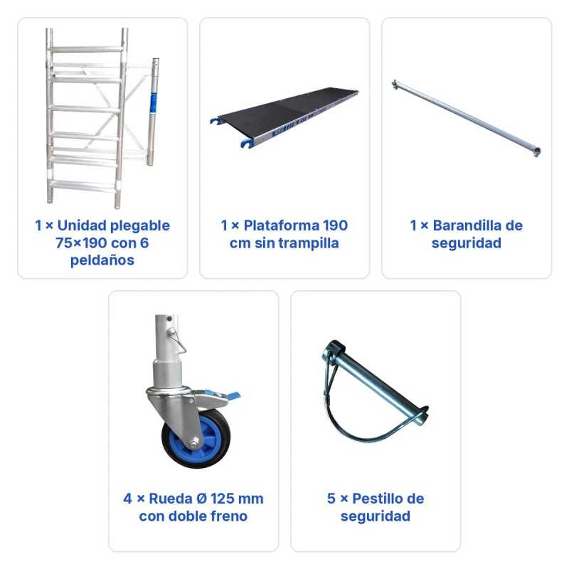 Andamio Plegable Alumexx 3 m con Barandilla | ASC Andamios