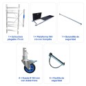 Andamio Plegable 3 m con Trampilla y Barandilla | ASC Premium