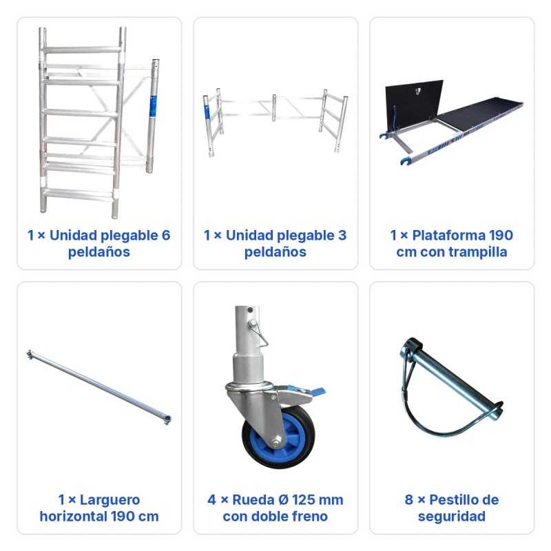 Andamio ASC 3,85 m de Altura De Trabajo (trio ideal)