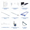 Andamio Plegable 3,85 m Completo con Trampilla | ASC Andamios