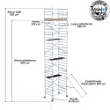 Torre Móvil Económica Alumexx 10,2m Altura de Trabajo, Ancha 135x190