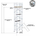Torre Móvil Económica Alumexx 9,2m Altura de Trabajo, Ancha 135x190