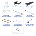Torre Móvil Económica Alumexx 9,2m Altura de Trabajo, Ancha 135x250