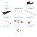 Torre Móvil Económica Alumexx 4,2m Altura de Trabajo, Ancha 135x190