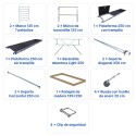Torre Móvil Económica Alumexx 4,2m Altura de Trabajo, Ancha 135x250
