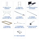 Torre Móvil Económica Alumexx 8,2m Altura de Trabajo, Estrecha 75x190