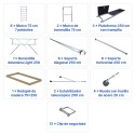 Torre Móvil Económica Alumexx 8,2m Altura de Trabajo, Estrecha 75x250