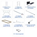 Torre Móvil Económica Alumexx 10,2m Altura de Trabajo, Estrecha 75x250