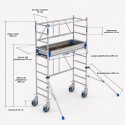 Andamio Plegable 4,50 m Ruedas con Husillo | Andamios ASC