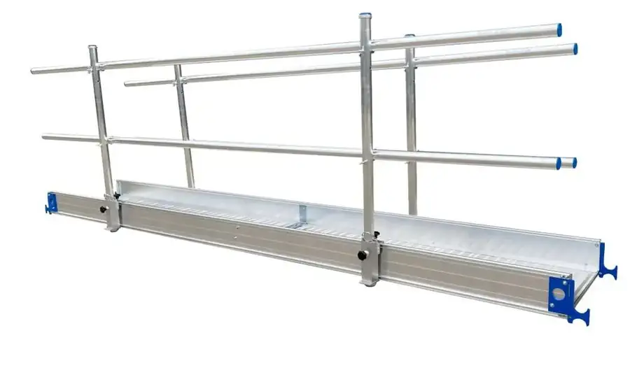 Pasarela de aluminio de 4 metros con dos barandillas